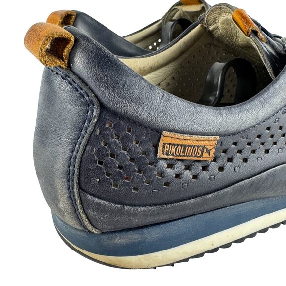 Pikolinos Liverpool Men’s Size 41 (US 8) Navy Blue Leather Slip-On Sneakers - Picture 3 of 11